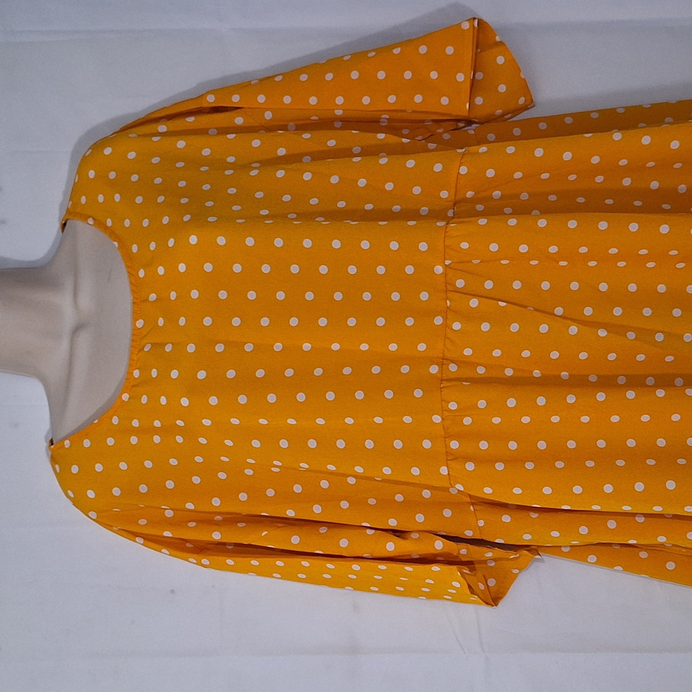 Zanzea Yellow and White Dolman Sleeve Maxi Sundress